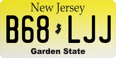 NJ license plate B68LJJ