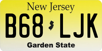 NJ license plate B68LJK