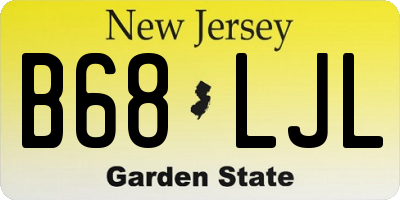 NJ license plate B68LJL