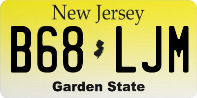 NJ license plate B68LJM