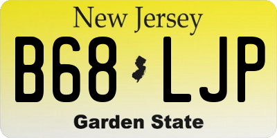 NJ license plate B68LJP
