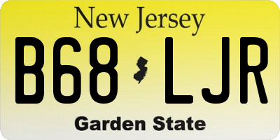 NJ license plate B68LJR