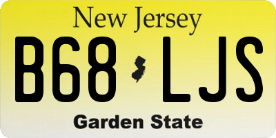 NJ license plate B68LJS