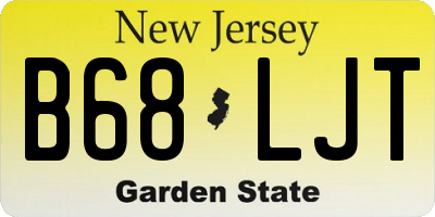 NJ license plate B68LJT