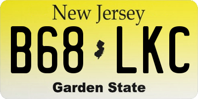 NJ license plate B68LKC