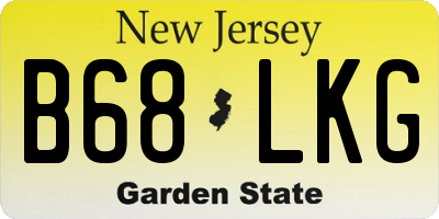NJ license plate B68LKG