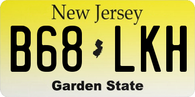 NJ license plate B68LKH