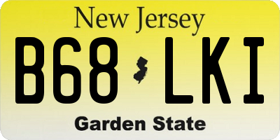 NJ license plate B68LKI