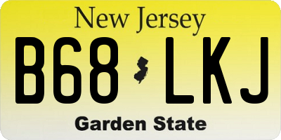 NJ license plate B68LKJ