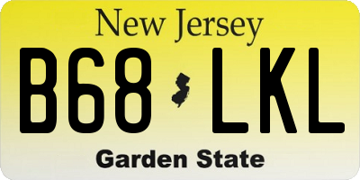 NJ license plate B68LKL
