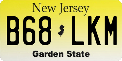 NJ license plate B68LKM