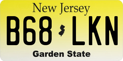 NJ license plate B68LKN