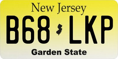 NJ license plate B68LKP