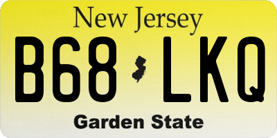 NJ license plate B68LKQ
