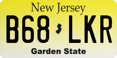 NJ license plate B68LKR