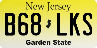 NJ license plate B68LKS
