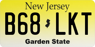 NJ license plate B68LKT