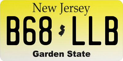 NJ license plate B68LLB