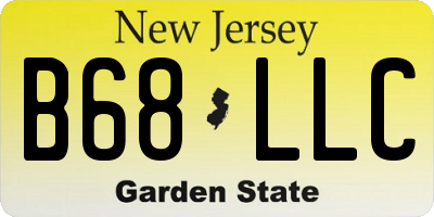 NJ license plate B68LLC