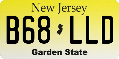NJ license plate B68LLD