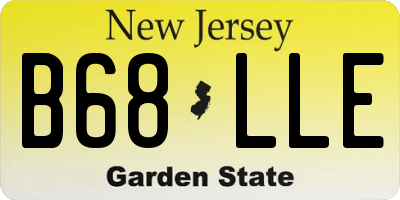 NJ license plate B68LLE