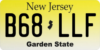 NJ license plate B68LLF