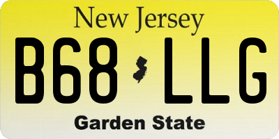 NJ license plate B68LLG