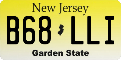 NJ license plate B68LLI