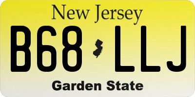 NJ license plate B68LLJ