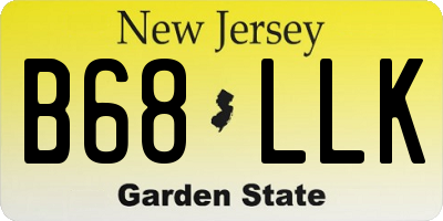 NJ license plate B68LLK
