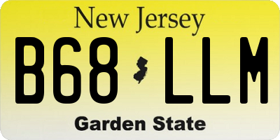 NJ license plate B68LLM
