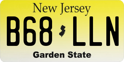 NJ license plate B68LLN