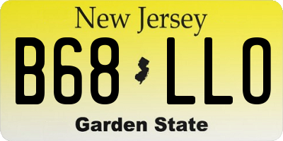 NJ license plate B68LLO
