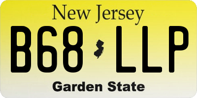 NJ license plate B68LLP