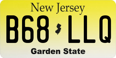 NJ license plate B68LLQ