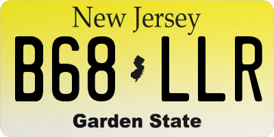 NJ license plate B68LLR