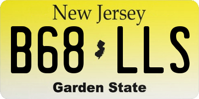 NJ license plate B68LLS