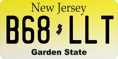 NJ license plate B68LLT