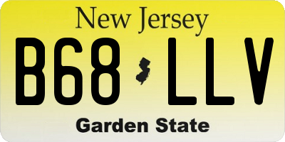 NJ license plate B68LLV