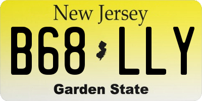 NJ license plate B68LLY