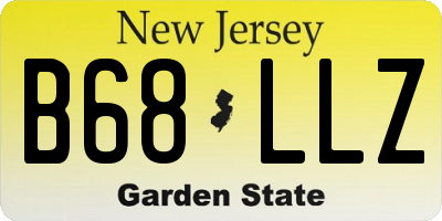 NJ license plate B68LLZ