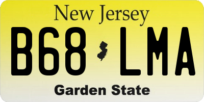 NJ license plate B68LMA