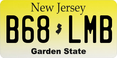 NJ license plate B68LMB