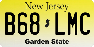 NJ license plate B68LMC
