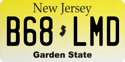 NJ license plate B68LMD