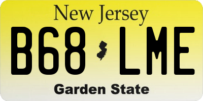 NJ license plate B68LME