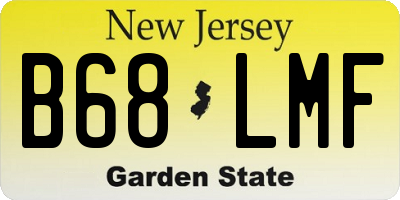 NJ license plate B68LMF