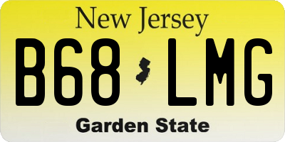 NJ license plate B68LMG