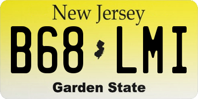 NJ license plate B68LMI