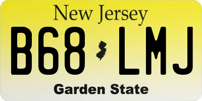 NJ license plate B68LMJ